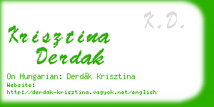 krisztina derdak business card
